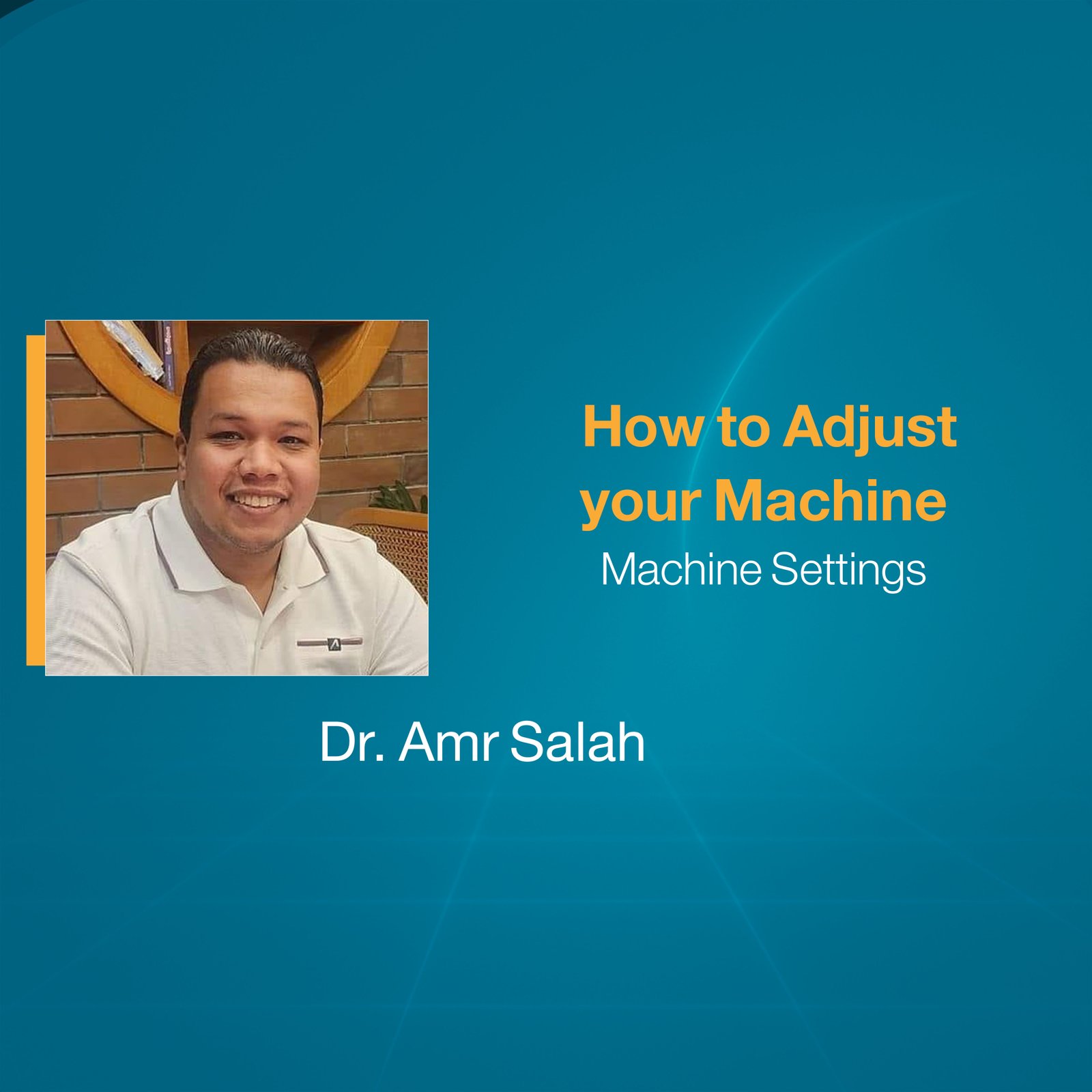 How to Adjust your Machine (Machine Settings)